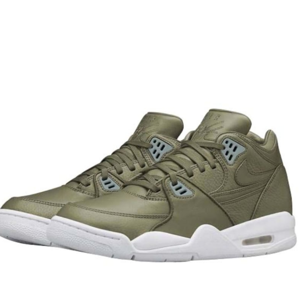 Nike Air Jordan Flight 89 Urban Haze Leather Sneakers Olive Green